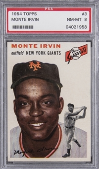 1954 Topps #3 Monte Irvin – PSA NM-MT 8